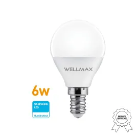 LAMPARA LED GOTA 6W ( 50W ) E14 CALIDA WELLMAX