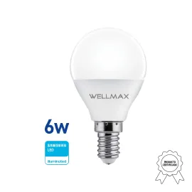 LAMPARA LED GOTA 6W ( 50W ) E14 FRIA WELLMAX