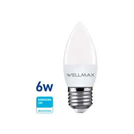 LAMPARA LED VELA 6W ( 45W ) E14 FRIA WELLMAX