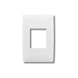 PLAQUETA 1 MODULO DOBLE BLANCA A154100003