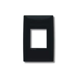 PLAQUETA 1 MODULO DOBLE NEGRA  A1541000088